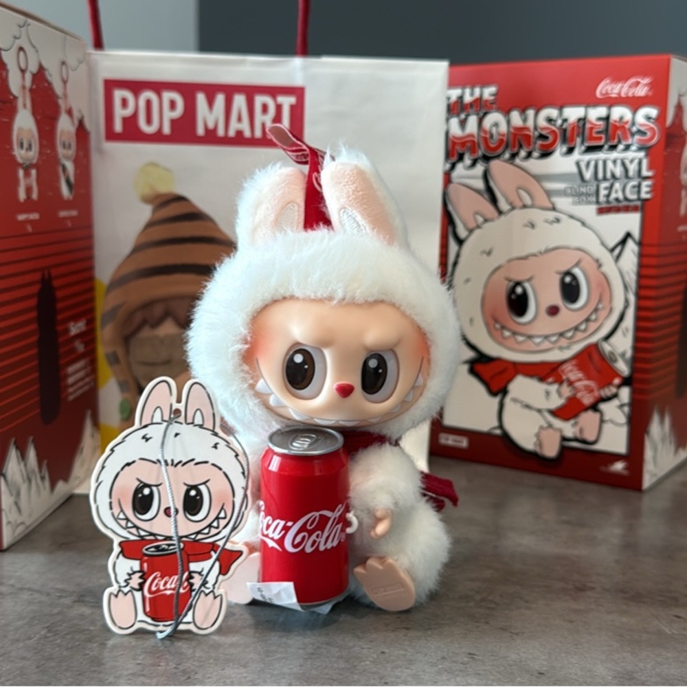 Coca-Cola Pop Mart Monster Doll with Red and White Outfit